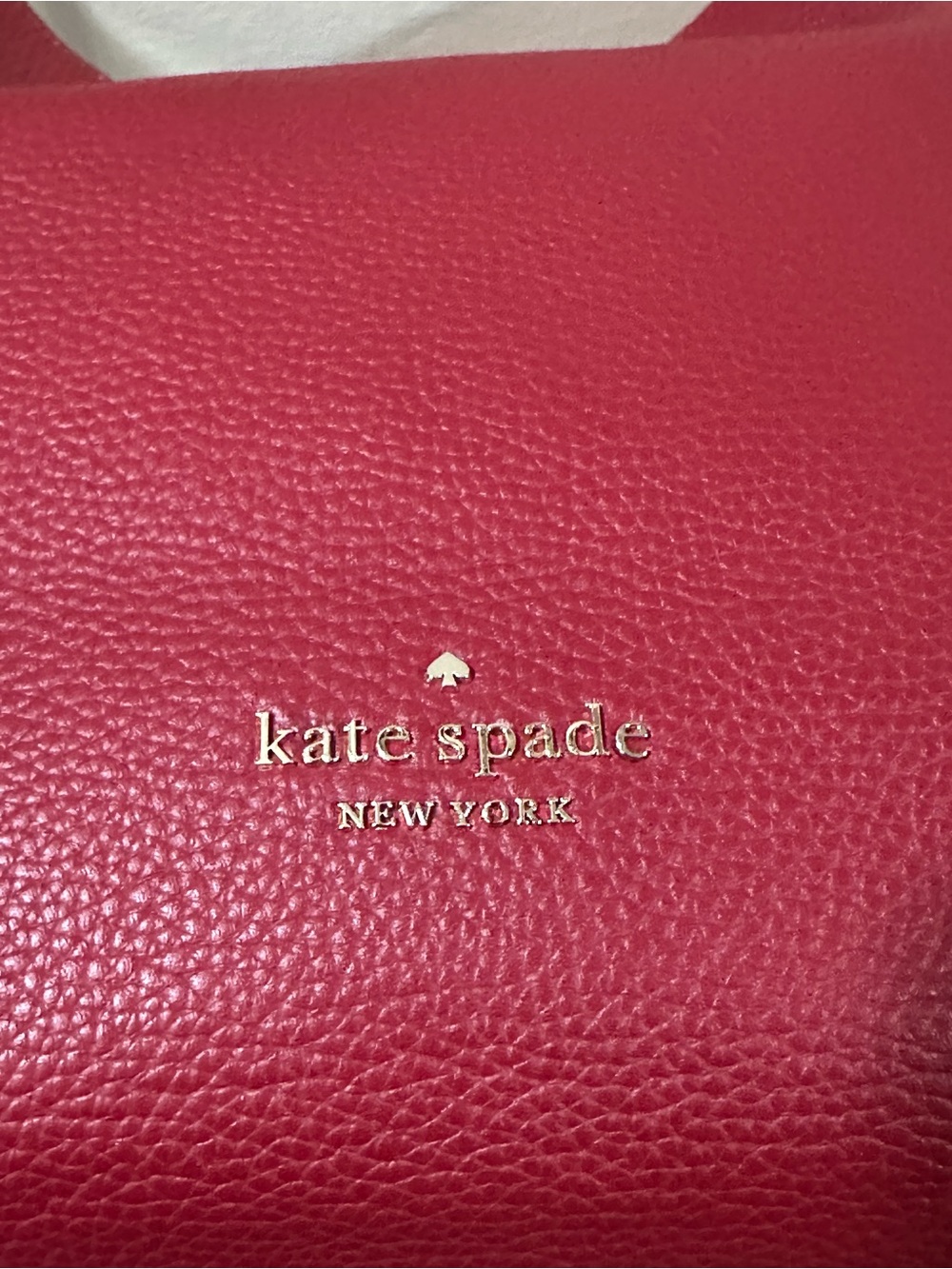 kate spade Red Pebbled Leather Shoulder Hobo Bag with Hold Hardware - Picture 14 of 16